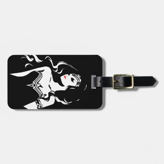 Justizielle Liga | Wonder Woman Noir Pop Art Gepäckanhänger (Vorderseite horizontal)