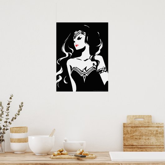 Justizielle Liga | Wonder Woman Noir Pop Art Poster (Küche)