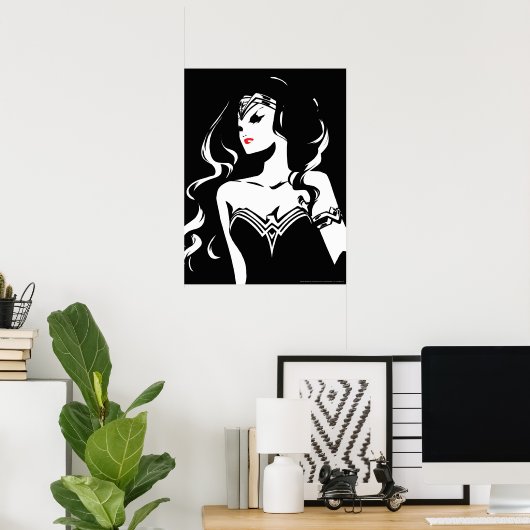 Justizielle Liga | Wonder Woman Noir Pop Art Poster (Heimbüro)
