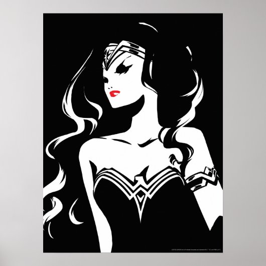 Justizielle Liga | Wonder Woman Noir Pop Art Poster (Vorne)