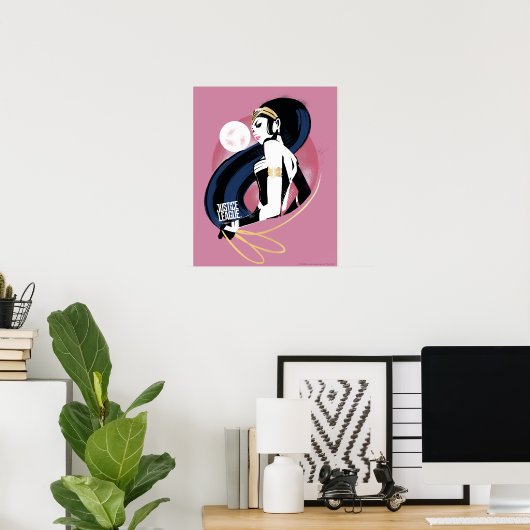 Justizielle Liga | Wonder Woman Profile Pop Art Poster (Heimbüro)