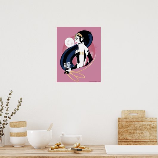 Justizielle Liga | Wonder Woman Profile Pop Art Poster (Küche)