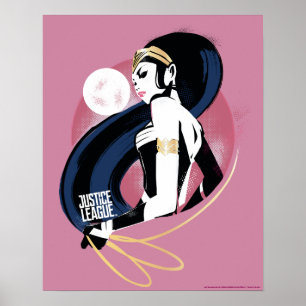 Justizielle Liga Wonder Woman Profile Pop Art Poster