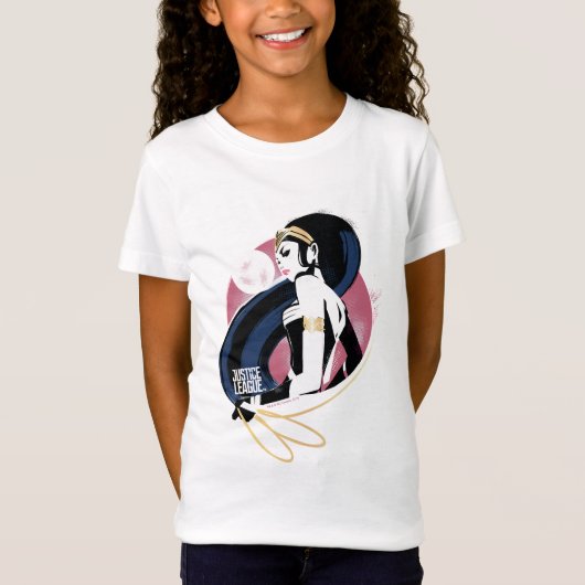 Justizielle Liga | Wonder Woman Profile Pop Art T-Shirt (Vorderseite)