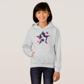 Justizielle Liga | Wonder Woman & Stars Pop Kunst  Hoodie (Vorne ganz)