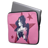 Justizielle Liga | Wonder Woman & Stars Pop Kunst Laptopschutzhülle (Vorderseite Links)