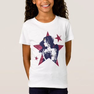 Justizielle Liga Wonder Woman & Stars Pop Kunst T-Shirt