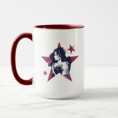 Justizielle Liga | Wonder Woman & Stars Pop Kunst  Tasse (Links)