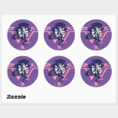Justizielle Liga | Wonder Woman & Symbol Pop Art Runder Aufkleber (Blatt)