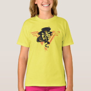 Justizielle Liga   Wonder Woman & Symbol Pop Art T-Shirt
