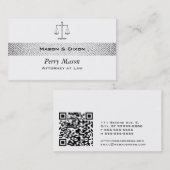 Justizielle Skala mit QR-Codes Visitenkarte (Vorne/Hinten)