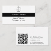 Justizielle Skala mit QR-Codes Visitenkarte (Vorne/Hinten)