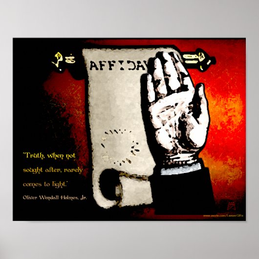 Justizielle Weisheit - Holmes on Truth (v2) Poster (Vorne)