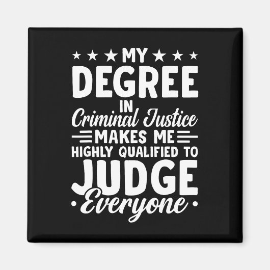 Justizieller Abschluss - Abschluss in Strafjustiz Magnet (Vorne)