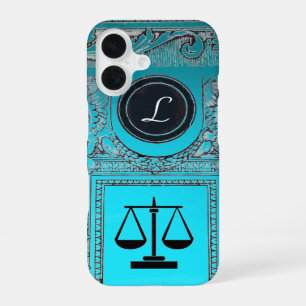 JUSTIZKANZLEI, ANWALT Monogramm blau iPhone 16 Hülle