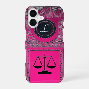 JUSTIZKANZLEI, ANWALT Monogramm Pink iPhone 16 Hülle