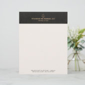 Justizministerium Scale Black Linen Briefkopf (Stehend Vorderseite)