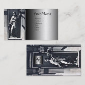 JUSTIZRECHTSBÜRO, ATTORNEY Metallic Monogram Visitenkarte (Vorne/Hinten)