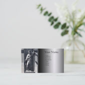 JUSTIZRECHTSBÜRO, ATTORNEY Metallic Monogram Visitenkarte (Stehend Vorderseite)