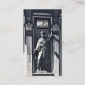 JUSTIZRECHTSBÜRO, ATTORNEY Metallic Monogram Visitenkarte (Rückseite)