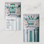 JUSTIZRECHTSBÜRO,ATTORNEY Monogram Pearl Paper Visitenkarte (Vorne/Hinten)