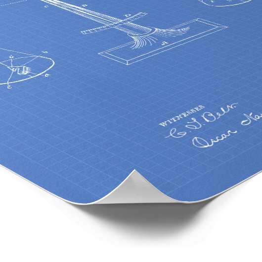 Justizskala 1885 Patentart - Blueprint Poster (Ecke)