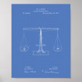 Justizskala 1885 Patentart - Blueprint Poster (Vorne)