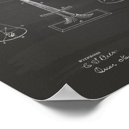 Justizskala 1885 Patentart - Zwischenablage Poster (Ecke)