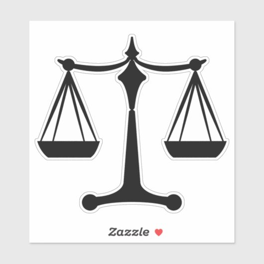 Justizskala - Aufkleber für Rechtsanwaltskanzleien (Blatt)