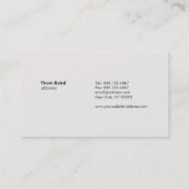 Justizskala Dark Brown Linen Look Visitenkarte (Rückseite)