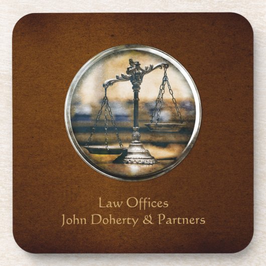 Justizskala| Elegant Untersetzer (Vorderseite)