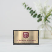 Justizskala | Gold und Marmor Visitenkarte (Stehend Vorderseite)