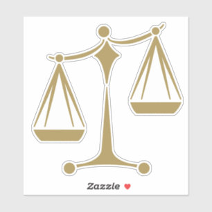 Justizskala - Klassische Rechtsordnung Aufkleber