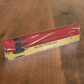 Justizskala| Recht| Rechtsanwalt Namensplakette (Seite)