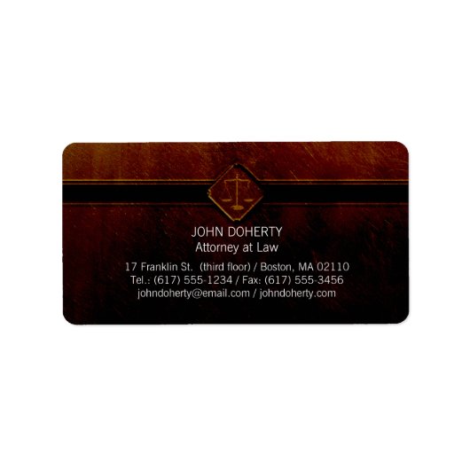 Justizskala - Siegel Adressaufkleber (Vorne)