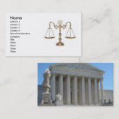 Justizskala - Verziert Visitenkarte (Vorne/Hinten)
