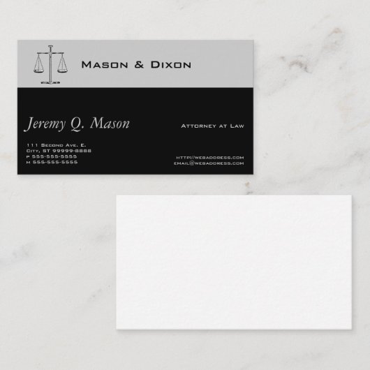 Justizskala Visitenkarte (Vorne/Hinten)