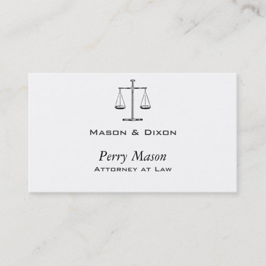 Justizskala Visitenkarte (Vorderseite)