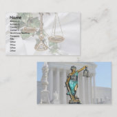 Justizwesen auf Ivy & Satin Visitenkarte (Vorne/Hinten)