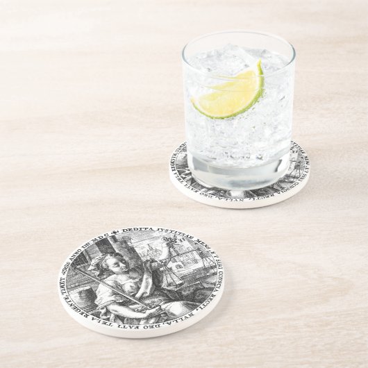 Justizwesen Getränkeuntersetzer (Seite)