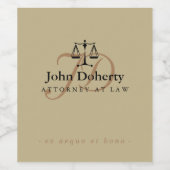 Justizwesen | Initialen Weinetikett (Einzelnes Label)