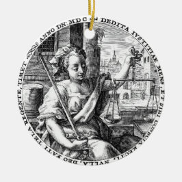 Justizwesen Keramik Ornament