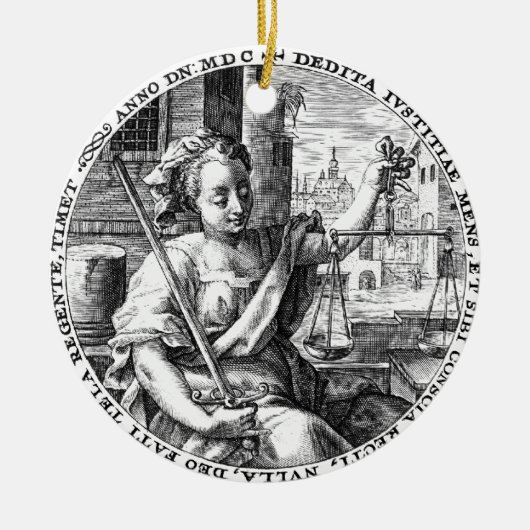 Justizwesen Keramik Ornament (Vorne)