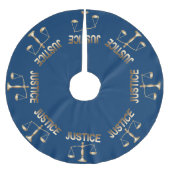 Justizwesen Polyester Weihnachtsbaumdecke (Vorderseite)