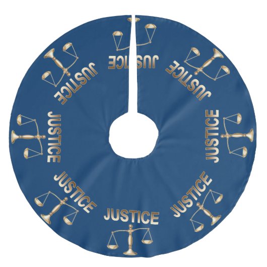 Justizwesen Polyester Weihnachtsbaumdecke (Vorderseite)