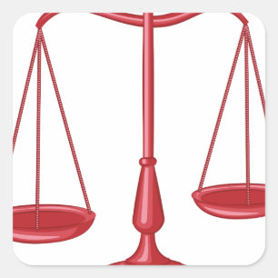 Justizwesen Quadratischer Aufkleber