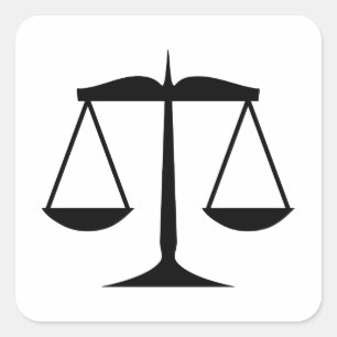 Justizwesen Quadratischer Aufkleber