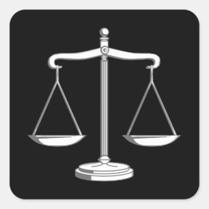 Justizwesen Quadratischer Aufkleber