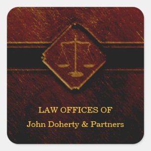 Justizwesen Quadratischer Aufkleber