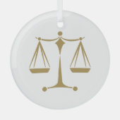 Justizwesen | Recht Ornament Aus Glas (Vorderseite)